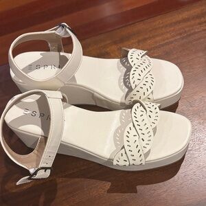 Esprit Women's Ivory Wedge Sandals